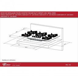 Fogão Cooktop Fischer 5 Bocas Tripla Chama Infinity Eiger 26298-82005 Bivolt - 4