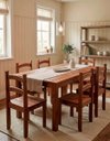 Ver imagem 3 de Kit 6 Cadeiras Jantar Design Rustico Madeira Estrutura Casa