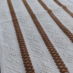 Jogo de Tapete Cozinha Branco Caramelo Algodão 3 Peças - 4