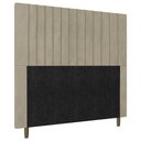 Ver imagem 1 de Cabeceira Cama Box Casal Queen Size Nala 160cm Linho Bege - Desk Design