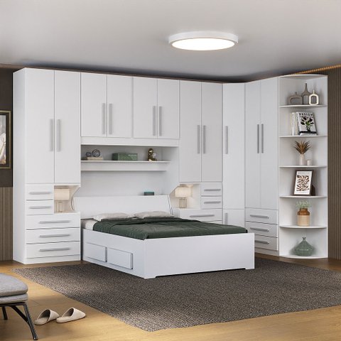 Dormitório de Casal sem Cama 1344s Branco