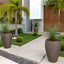 Ver imagem 2 de Vaso Vietnamita Fibra de Vidro Tóquio g 74cm Grande Plantas Bronze Fosco