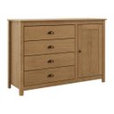 Ver imagem 2 de Cômoda Sapateira Topázio 4 Gavetas e 1 Porta Freijó Madeira Pinus - Finestra