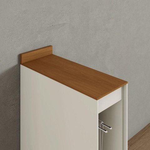 Tampo para Balcão de Cozinha Fineze MDF 20cm Marrom Móveis Henn