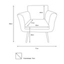 Ver imagem 4 de Kit 2 Poltronas Decorativa Sabrina Suede Verde Pés Madeira Ms Decor