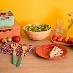 Caixa Organizadora 4 Litros Verde Salvia com Tampa de Bambu - 6