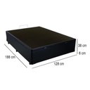 Ver imagem 3 de Cama Box Baú Viúva Sereneprime Sintético Preto 44x128x188