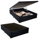 Ver imagem 1 de Cama Box Baú Viúva Sereneprime Sintético Preto 44x128x188