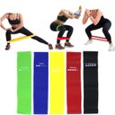 Ver imagem 1 de MINI BAND KIT COM 5 ELASTICOS EXERCICIO ACADEMIA TREINO CASA