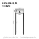 Ver imagem 2 de Porta-Geladeira 73 cm 1 Porta Basculante Preto/Branco/Preto Agata Madesa Preto/Branco/Preto