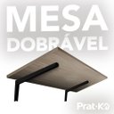 Ver imagem 2 de Mesa Dobravel Nogueira 1,5x40x60cm com Suporte Preto
