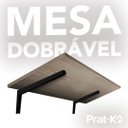 Ver imagem 3 de Mesa Dobravel Nogueira 1,5x40x60cm com Suporte Preto