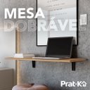 Ver imagem 2 de Mesa Dobravel Nogueira 1,5x40x60cm com Suporte Preto