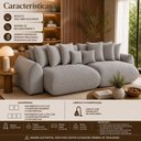 Ver imagem 7 de Sofá Retrátil 4 Lugares Bouclê Armani 2,50 Mts Cinza