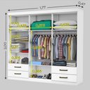 Ver imagem 6 de Guarda Roupa Casal Lu 6 Portas 4 Gavetas Carioca Móveis