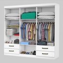 Ver imagem 3 de Guarda Roupa Casal Lu 6 Portas 4 Gavetas Carioca Móveis