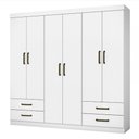 Ver imagem 1 de Guarda Roupa Casal Lu 6 Portas 4 Gavetas Carioca Móveis