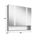 Ver imagem 3 de Espelheira para Banheiro com LED 2 Portas Yescasa Off White/Arenas
