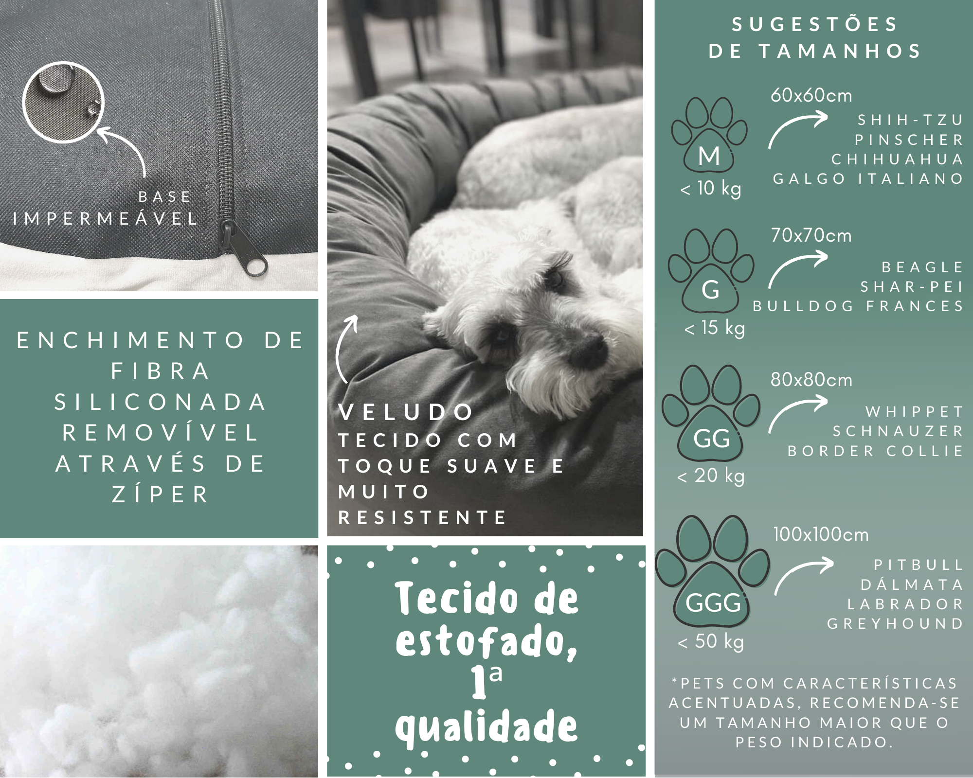Cama para Pets Cães e Gatos Nuvem Veludo G 70x70:Avelã Veludo - 2
