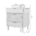 Ver imagem 3 de Gabinete para Banheiro 70cm com 1 Porta 1 Gaveta e Cuba de Sobrepor Bariloche Cinza/Platina