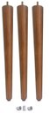 Ver imagem 1 de Kit de 3 Pé Palito 75cm Amendoa Marrom Claro + Bucha Americana