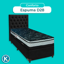 Ver imagem 4 de Kit Cabeceira + Cama Box Bau + Colchão Solteiro D28 Conforto Paropas