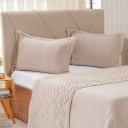 Ver imagem 2 de Kit Colcha Casal Santorini New 220x240cm Biscuit