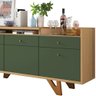 Aparador para Sala Buffet Valentim B01 Freijó Verde Pistache com Espelho Adnet 54cm Freijó - Lyam Ly - 10