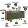 Aparador para Sala Buffet Valentim B01 Freijó Verde Pistache com Espelho Adnet 54cm Freijó - Lyam Ly - 6