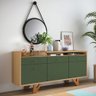 Aparador para Sala Buffet Valentim B01 Freijó Verde Pistache com Espelho Adnet 54cm Freijó - Lyam Ly - 2