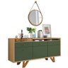 Aparador para Sala Buffet Valentim B01 Freijó Verde Pistache com Espelho Adnet 54cm Freijó - Lyam Ly - 1