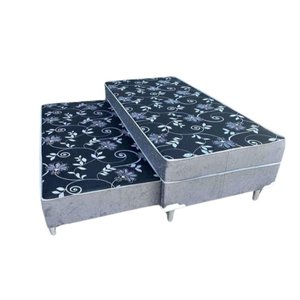 Bicama Solteiro Colchão Conjugado D28 Com Cama Auxiliar 10cm  Cinza