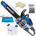 Ver imagem 1 de Motosserra Profissional Nakashi NCS 650 À Gasolina 65,1cc 2 Tempos Com Corrente 72 Elos