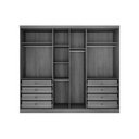 Ver imagem 3 de Quarto Modulado Rizon 5 Peças (1 Armário Ponte + 1 Closet + 2 Guarda Roupas + 1 Complemento) QC204