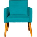 Ver imagem 4 de Kit 4 Poltrona para Sala Recepção Consultório Cadeira Nina Suede Cores Pés Palito