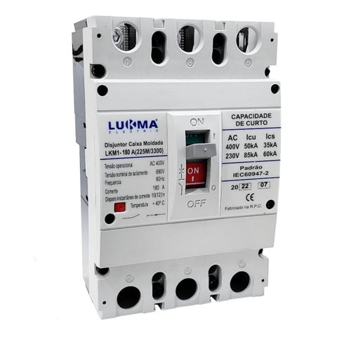 Disjuntor Caixa Moldada Lkm 180a Lukma