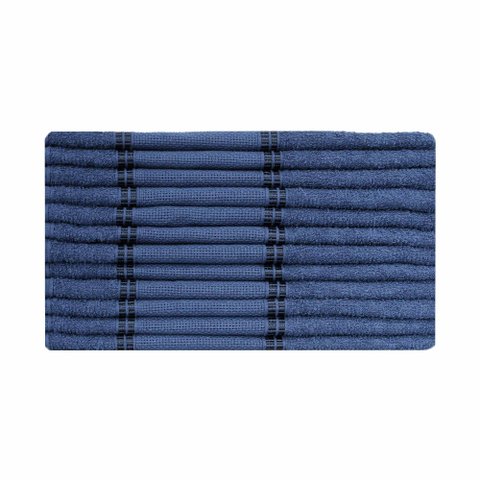 Kit 12 Toalhas Lavabo Rekint Perfeito Estilo Azul Marinho