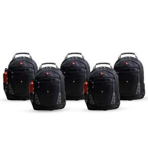 Kit 5 Mochila com Alça de Aço Forte Grande Interlagos Swiss Move