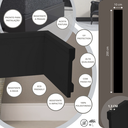 Ver imagem 2 de Kit 10 Barras Rodapé de Poliestireno 10 Cm Altura Preto Frisado (13mm X 2 Metros)