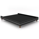 Ver imagem 2 de Cama Casal Queen Base Box Pés Madeira 168cm Suném P05 Linho Cinza Escuro - Lyam Decor