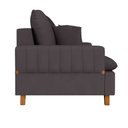 Ver imagem 5 de Sofá 160cm 2 Lugares com Almofadas Pés Curvos Veras Suede D05 Cinza - Mpozenato