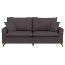 Ver imagem 1 de Sofá 160cm 2 Lugares com Almofadas Pés Curvos Veras Suede D05 Cinza - Mpozenato