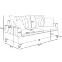 Ver imagem 4 de Sofá 160cm 2 Lugares com Almofadas Pés Curvos Veras Suede D05 Cinza - Mpozenato