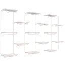 Ver imagem 1 de Conjunto Estante Cremalheira Comac 6 Estantes 15 Prateleiras 370x200 cm Branco