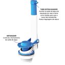 Ver imagem 2 de Kit Mecanismo Reparo Completo Universal Acionamento Superior C/ Boia Acoplada Caixa Descarga | Valep
