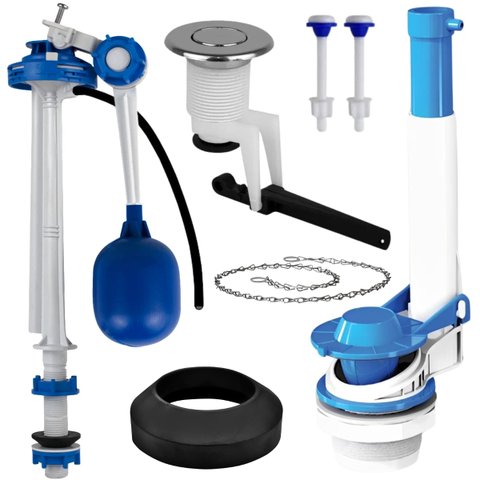 Kit Mecanismo Reparo Completo Universal Acionamento Superior C/ Boia Acoplada Caixa Descarga | Valep