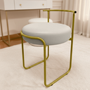 Ver imagem 1 de Banqueta Puff Penteadeira Maquiagem Base de Ferro Corino:off-white