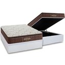 Ver imagem 1 de Cama Box Baú Casal: Colchão Ortopédico Probel Guarda Costas Extra Firme + Base White(138x188)