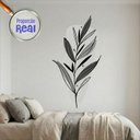 Ver imagem 1 de Adesivo Floral Boho Cinza Estilo Nórdico 79x150 Minimalista Mod.03