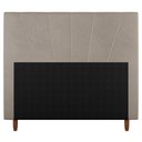 Ver imagem 3 de Cabeceira Cama Box Casal Queen Size Dallas 160cm Suede Bege - Desk Design